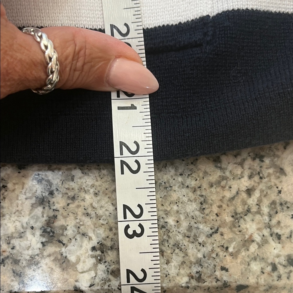 #280 Chaps Black and White Striped Sweater, NWOT - Picture 6 of 7